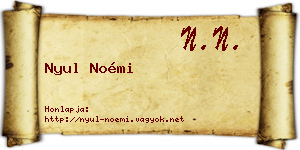 Nyul Noémi névjegykártya